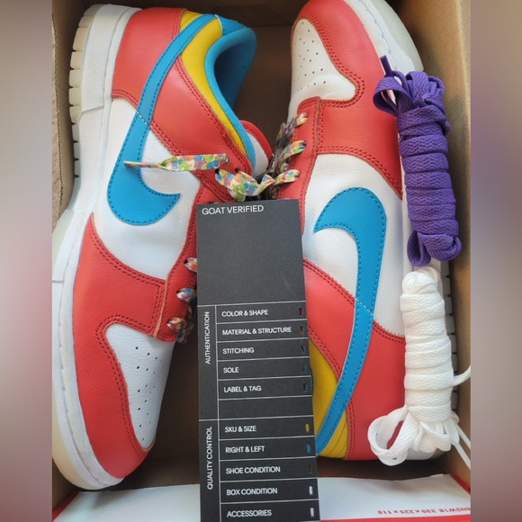 Nike Dunk Low QS LeBron James X Fruity Pebbles - Picture 1 of 7